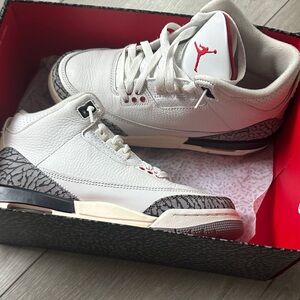 Nike Air Jordan 3 retro white cement- with box